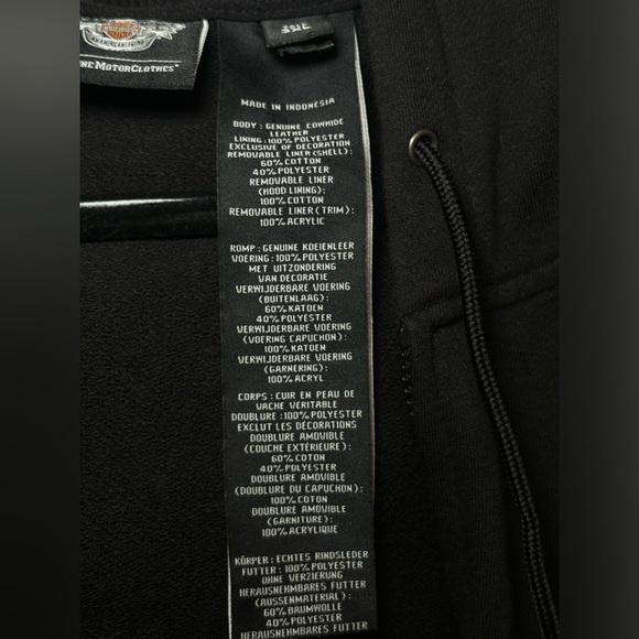 Harley-Davidson Men's Black Hoodie Jacket in Size 3XL - Picture 8 of 13